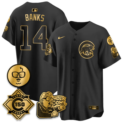 Chicago Cubs 150th Anniversary Harry Caray Holy Cow Vapor Premier Limited Jersey - All Stitched V3