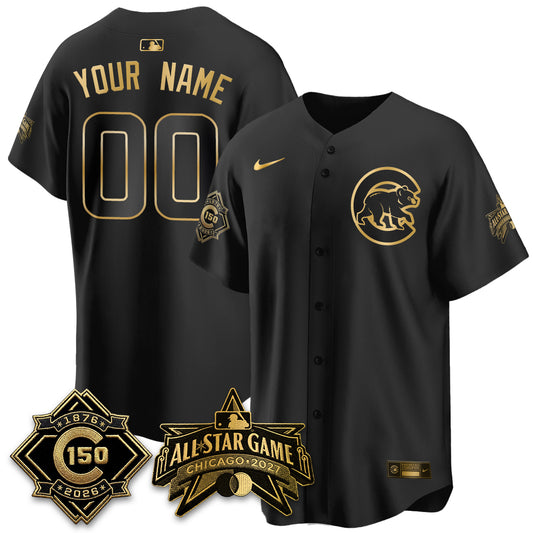 Chicago Cubs 2027 All Star Game Gold Edition Vapor Custom Jersey - Stitched