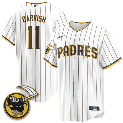 San Diego Padres x Grim Reaper Vapor Jersey - Stitched