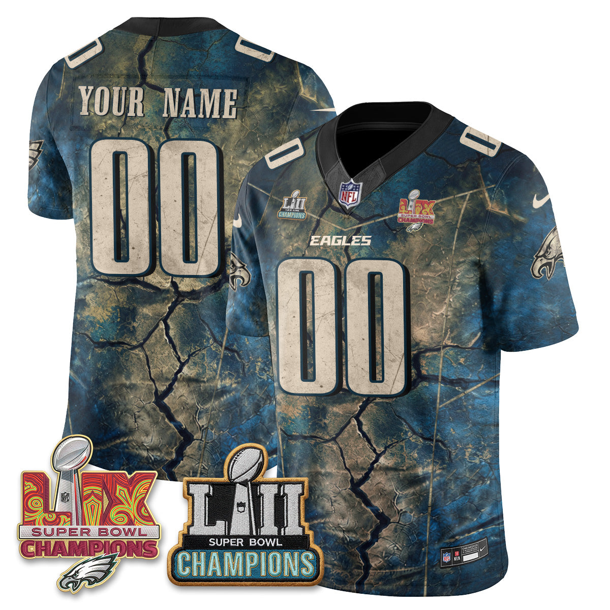 Philadelphia Eagles Fangear Edition Vapor Custom Jersey - Stitched-NHM
