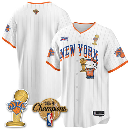 NYK 2026 NBA Champions x Meow Kitty Vapor Jersey - Stitched-NHM