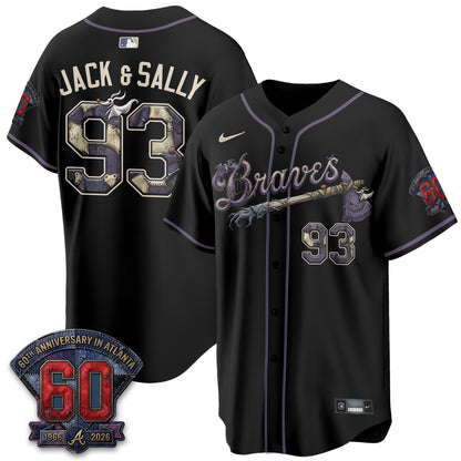 Atlanta Braves Nightmare Edition Vapor Jersey - Stitched