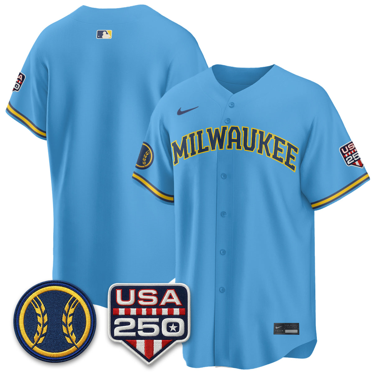 Milwaukee Brewers Fourth of July Vapor Limited Jersey - Stitched