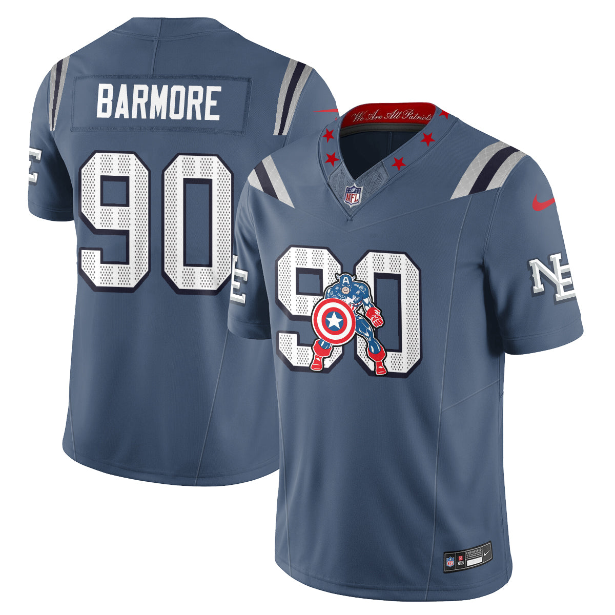 NE x Vibranium Shield Edition Vapor Jersey - Stitched