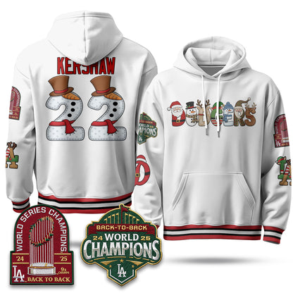Los Angeles Dodgers 2026 Xmas Edition Hoodie - Stitched