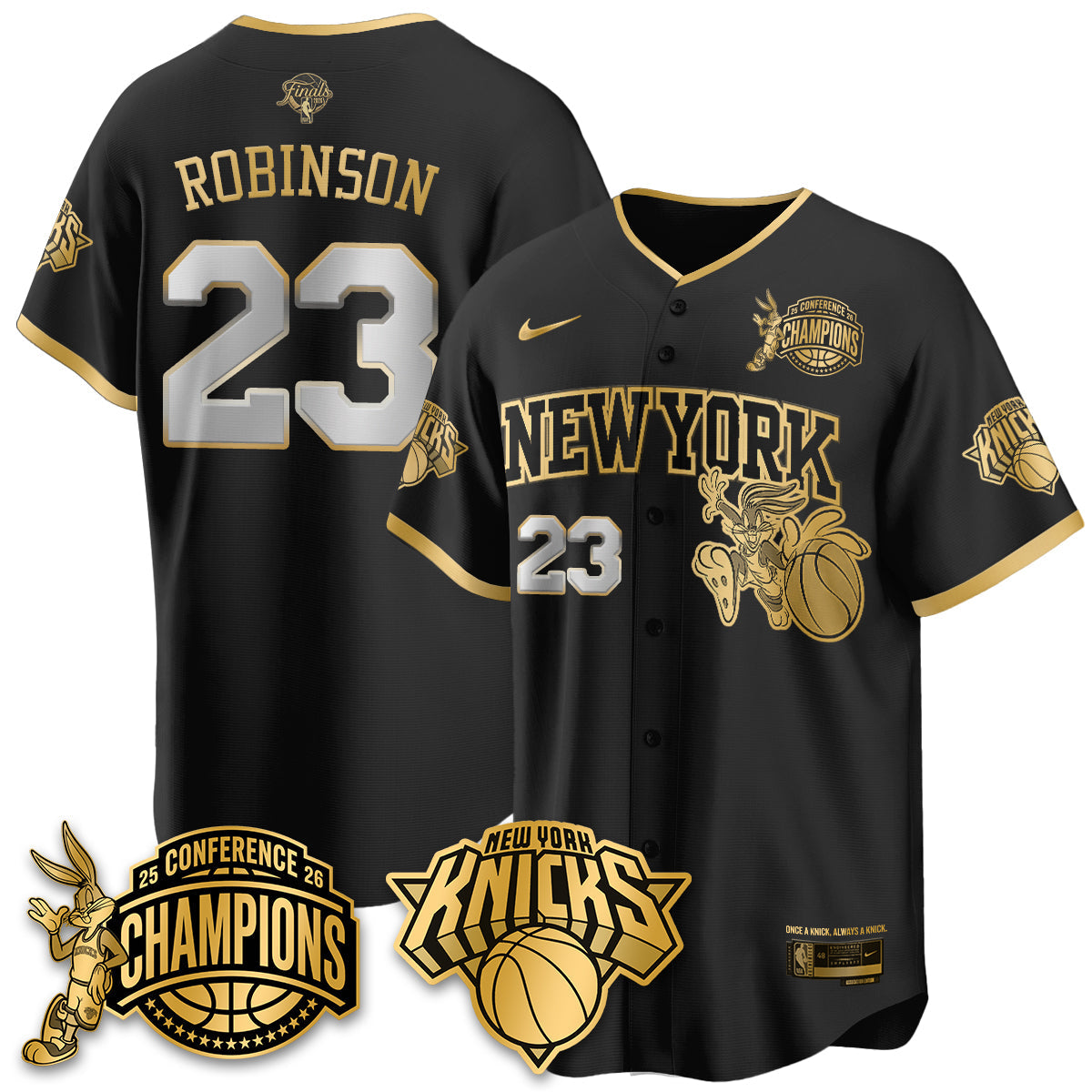 NYK 2026 NBA Finals x Bunny Vapor Jersey V2- Stitched