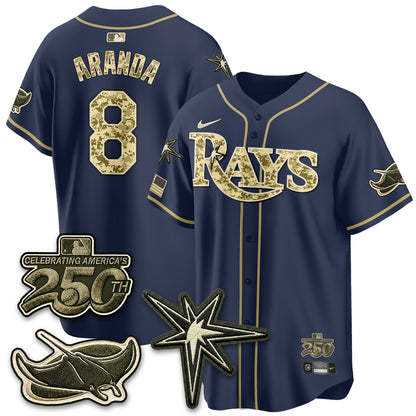 Tampa Bay Rays 2026 Armed Forces Day Jersey V2 - Stitched