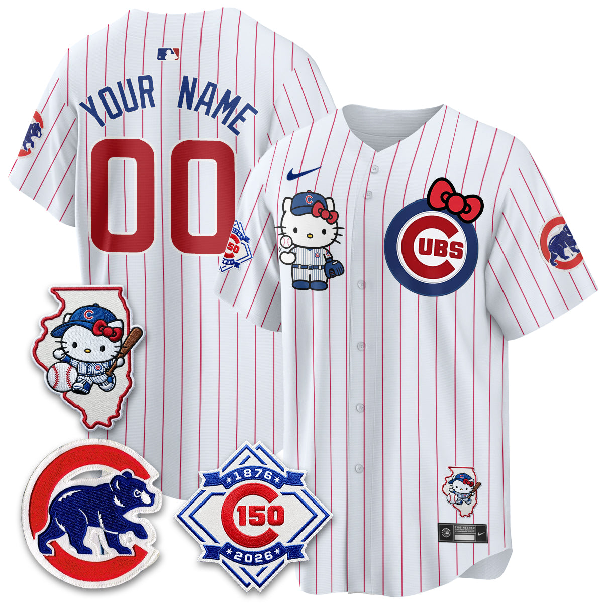 Chicago Cubs x Meow KT Vapor Premier Limited Custom Jersey - All Stitched V2