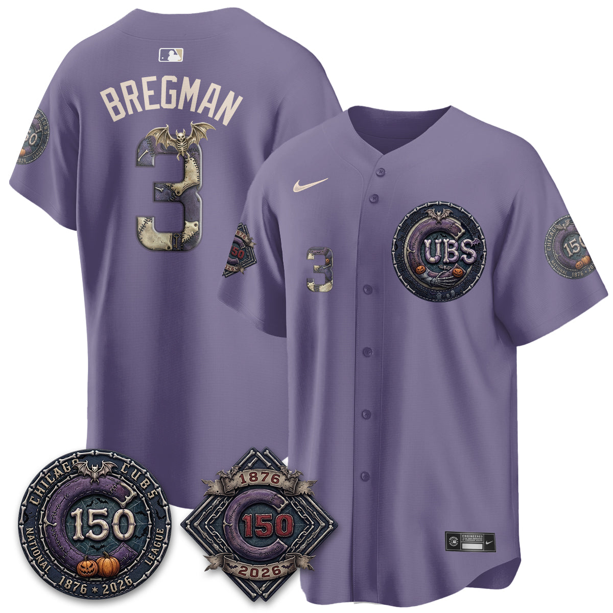 Chicago Cubs Nightmare Edition Vapor Limited Jersey - Printed