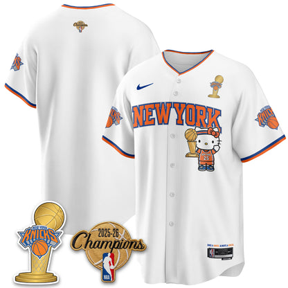 NYK 2026 NBA Champions x Meow Kitty Vapor Jersey - Stitched-NHM