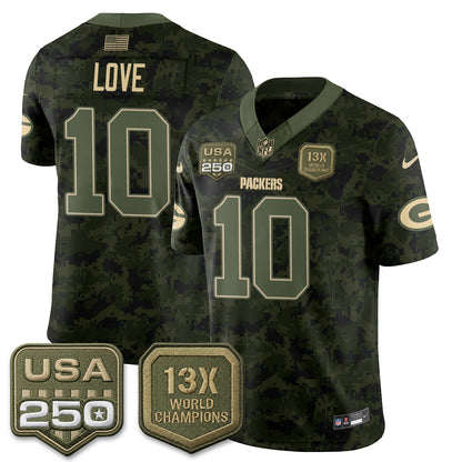 GB 2026 Salute To Service Edition Vapor Jersey - Stitched