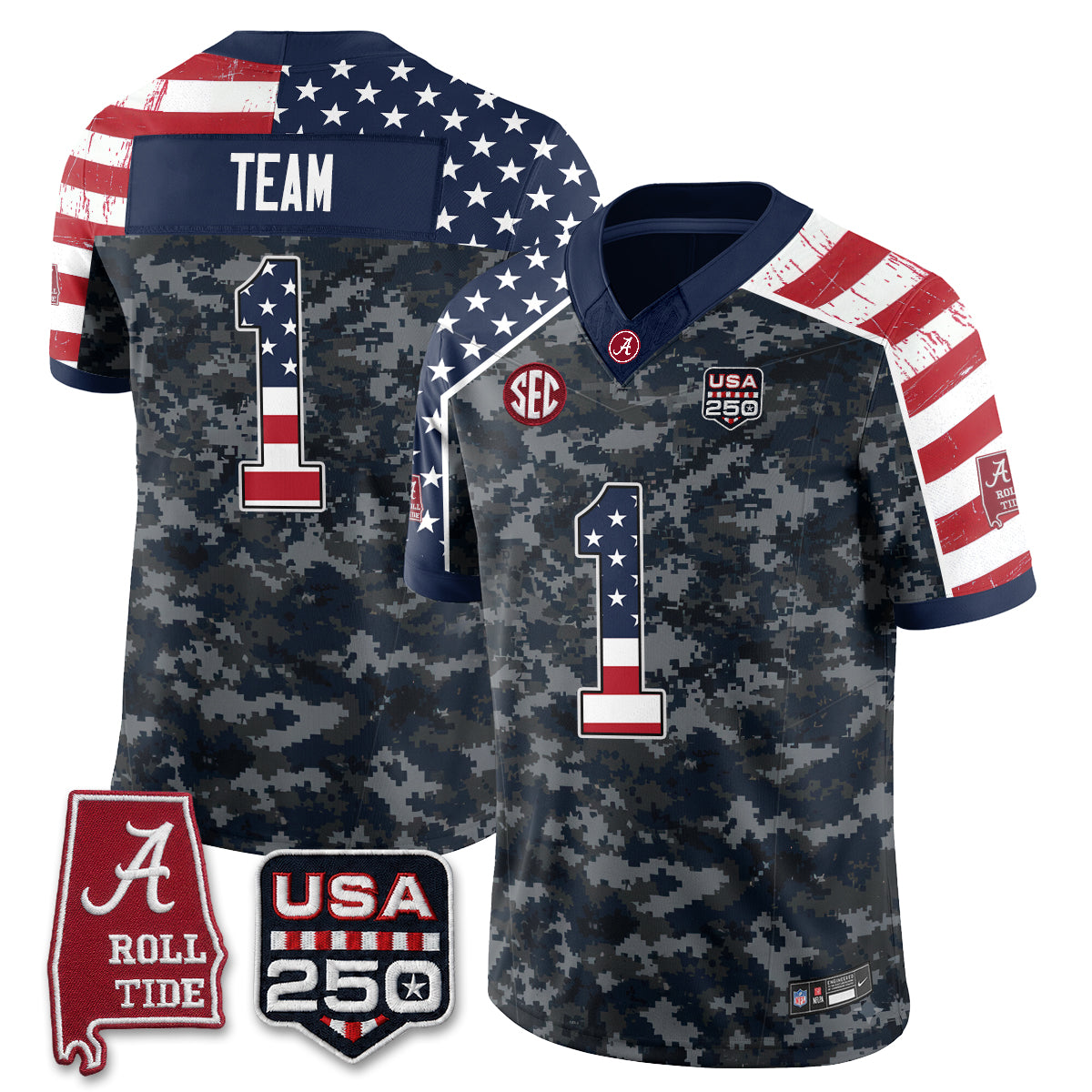 BAMA Camouflage Edition 2026 Vapor Limited Jersey - Stitched