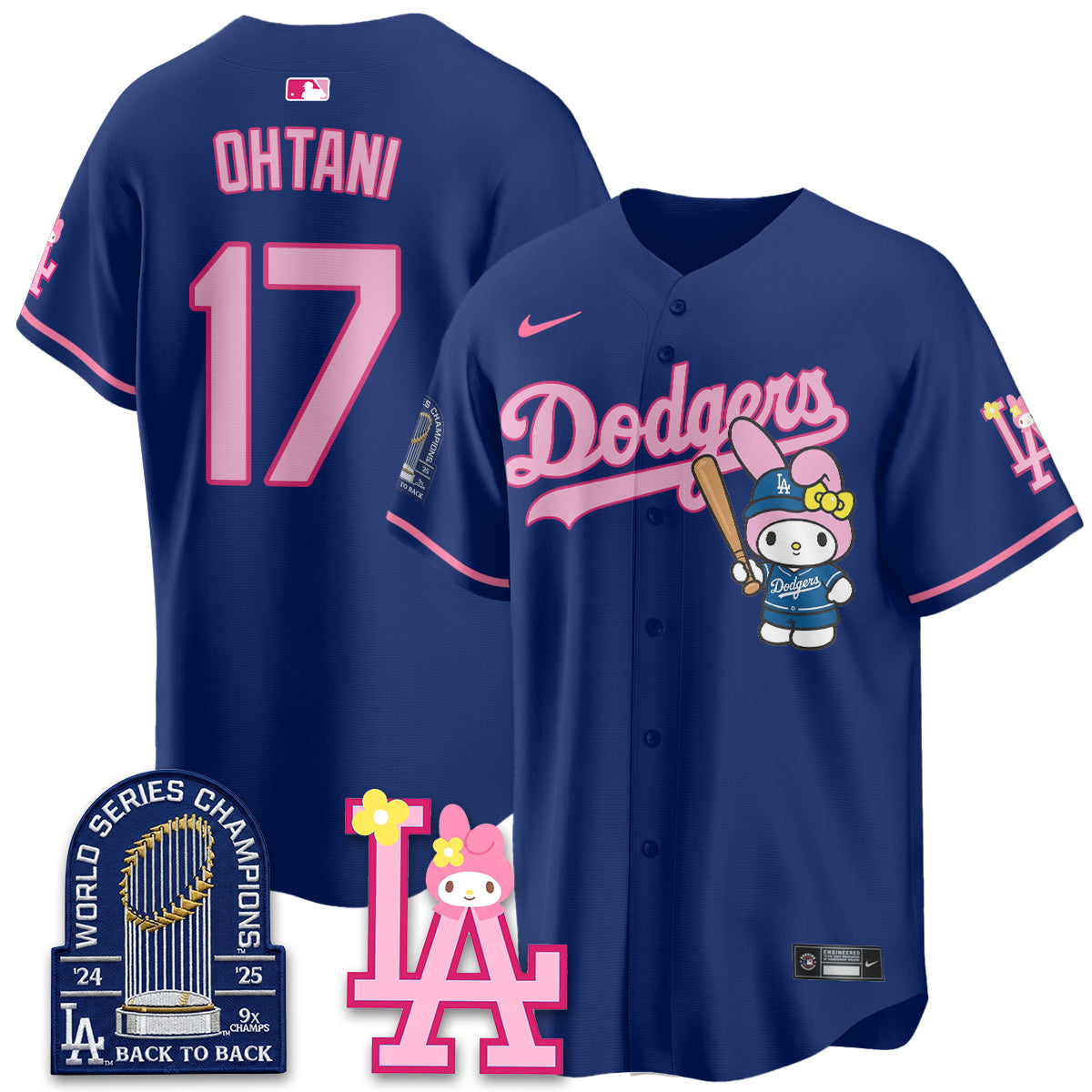 Los Angeles Dodgers My Melody Edition Vapor Jersey - Stitched