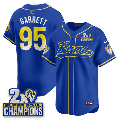 LAR 2X Champs Rivalries Baseball Vapor Jersey - Stitched