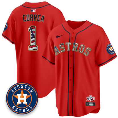 HOU 2026 Independence Day USA Vapor Limited Jersey - Stitched