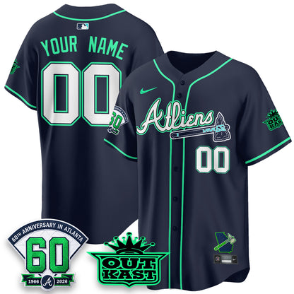 ATL x Atliens Cool Base Galaxy Version Custom Jersey - Stitched