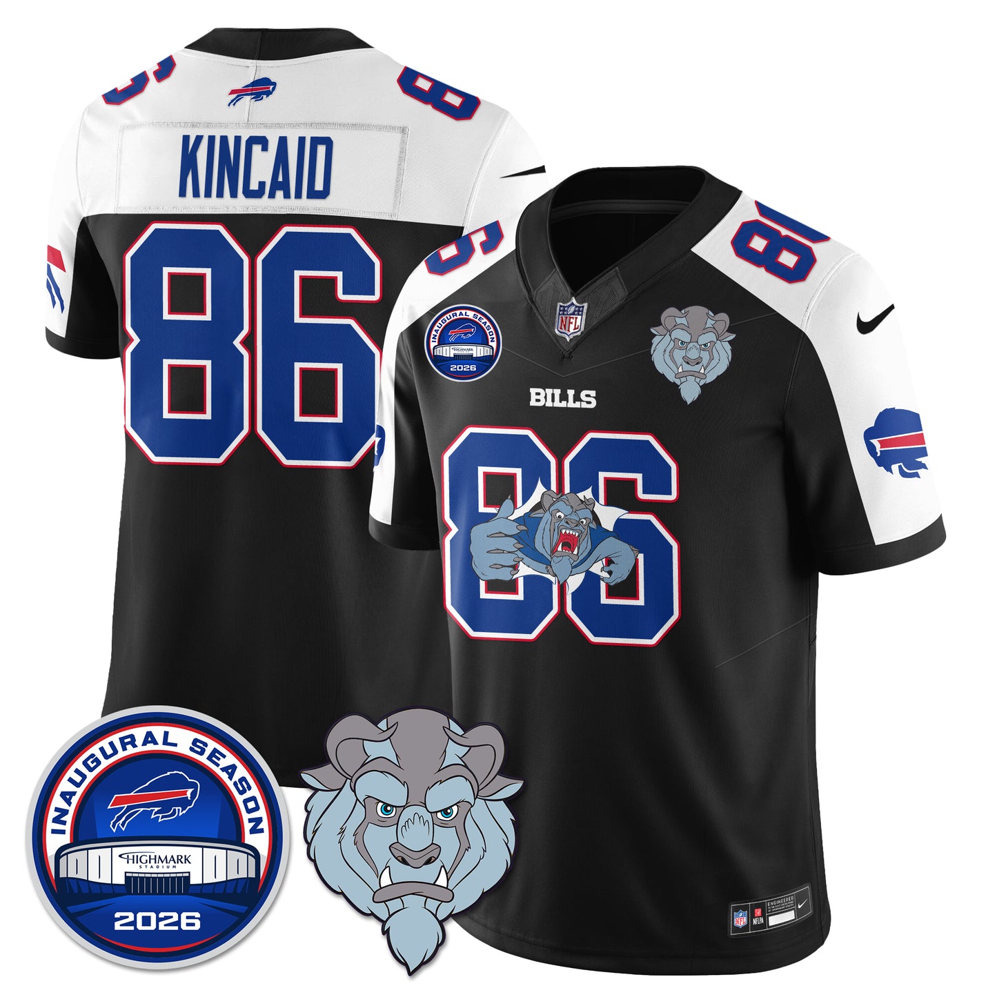 BUF x Hairy Blue Beast Edition Vapor Jersey - Stitched