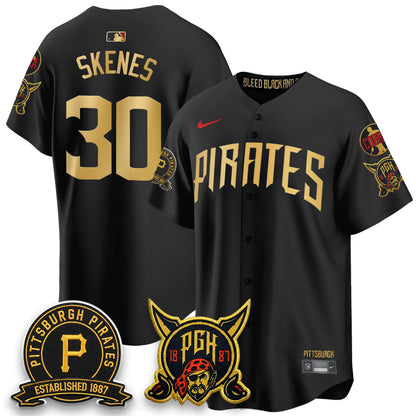 PIT 2026 City Connect Vapor Limited Jersey - Cobra & Est 1887 Patch - All Stitched