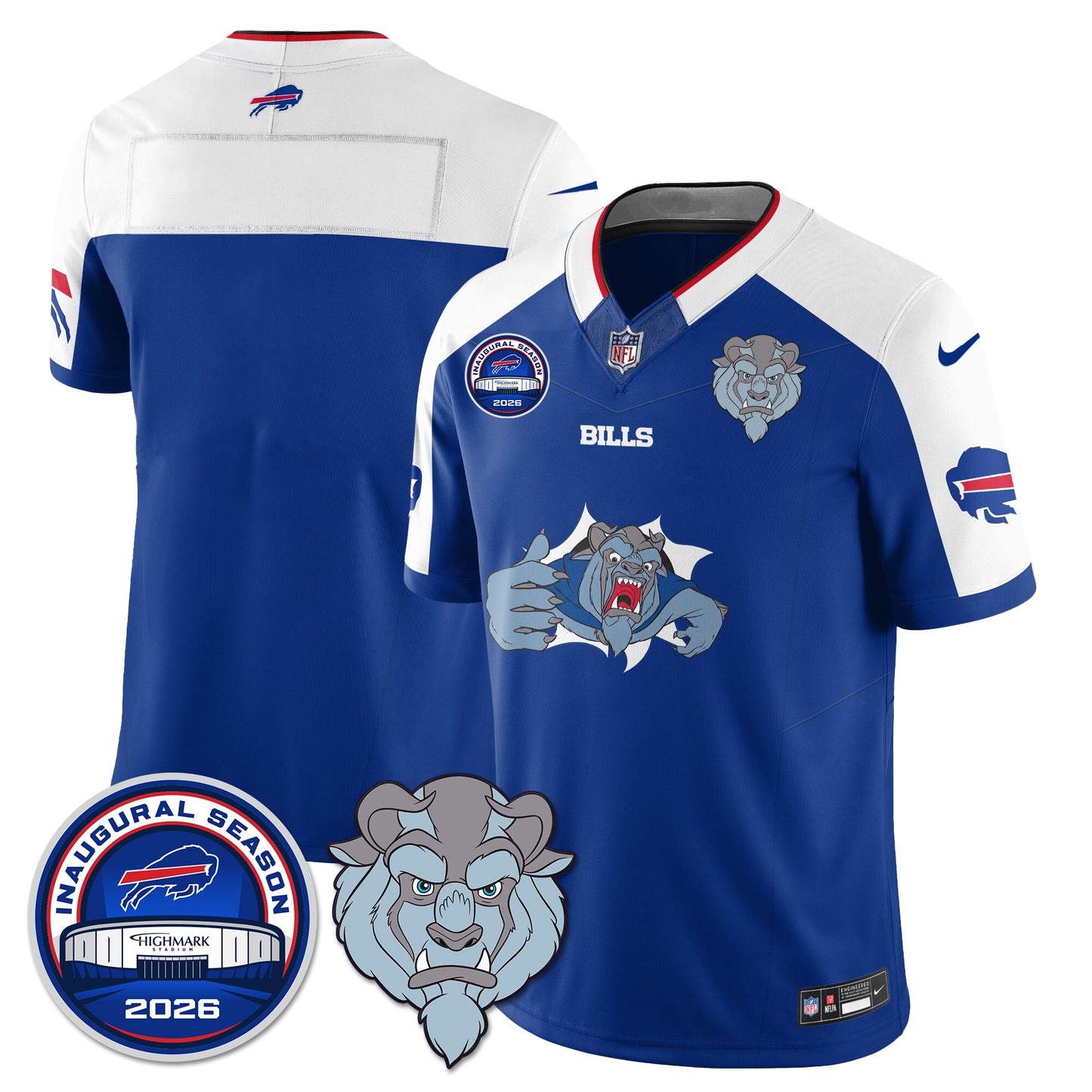 BUF x Hairy Blue Beast Edition Vapor Jersey - Stitched