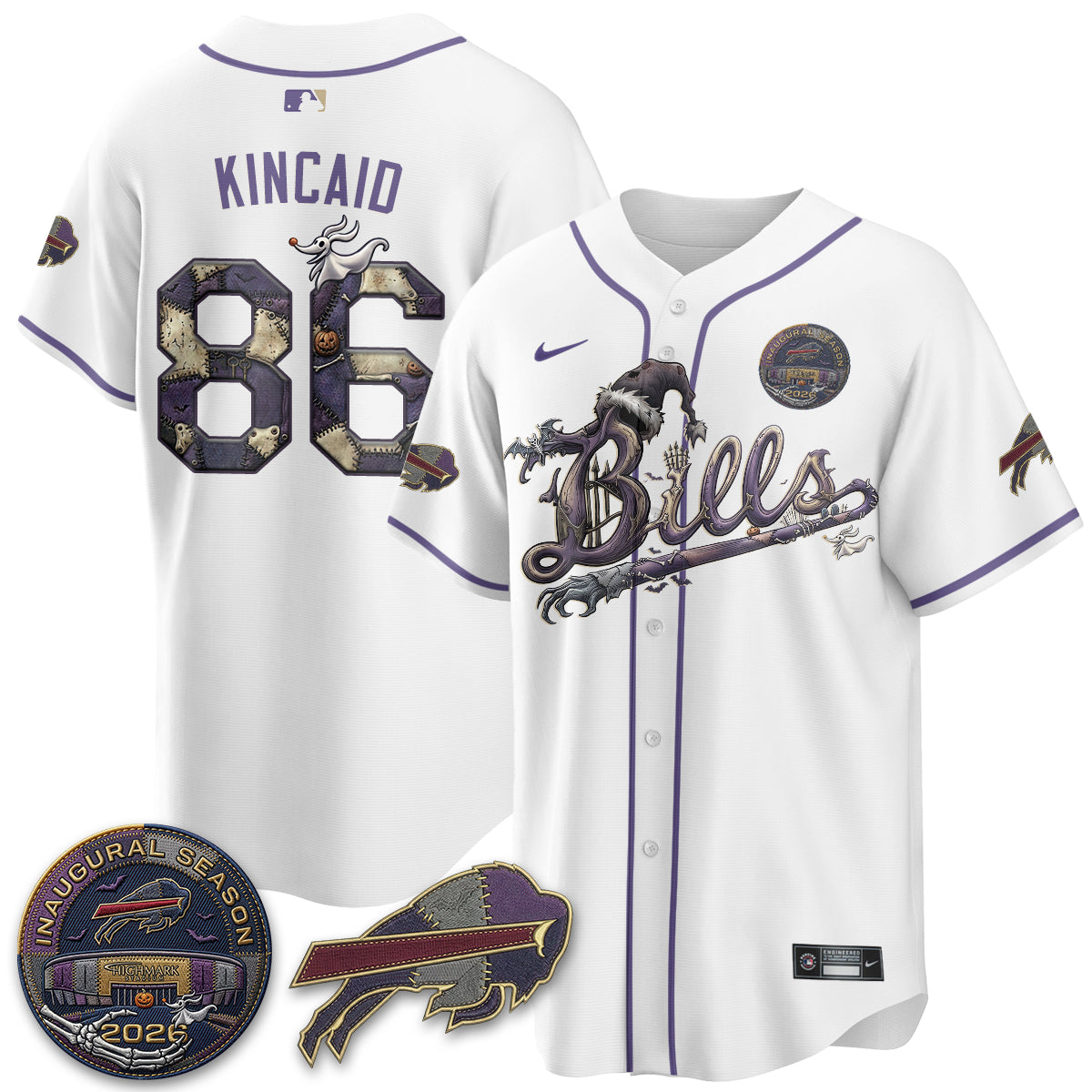 BUF 2026 Nightmare Edition Vapor Baseball Jersey - Stitched