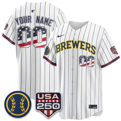 MIL Fourth of July Vapor Limited Custom Jersey - Stitched