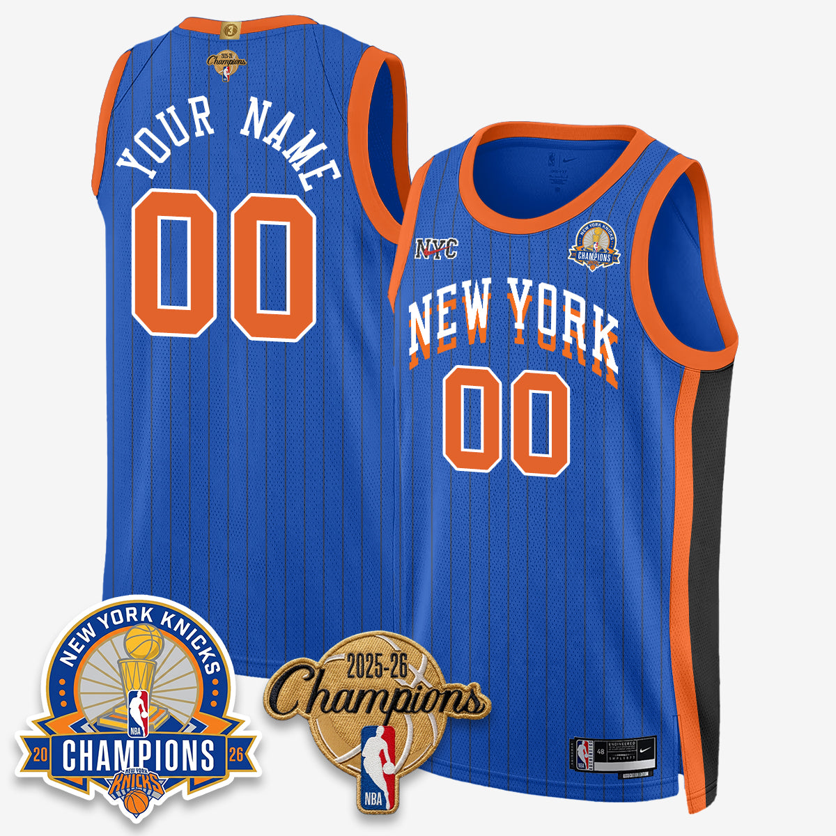New York Knicks 2026 Basketball Champions Special Edition Vapor Custom Jersey V2- Stitched