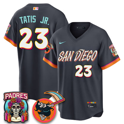 San Diego Padres x Grim Reaper Vapor Jersey - Stitched