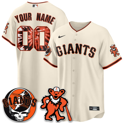 San Francisco Giants x Grateful Dead Vapor Custom Jersey - Stitched