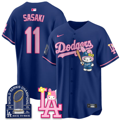 Los Angeles Dodgers My Melody Edition Vapor Jersey - Stitched