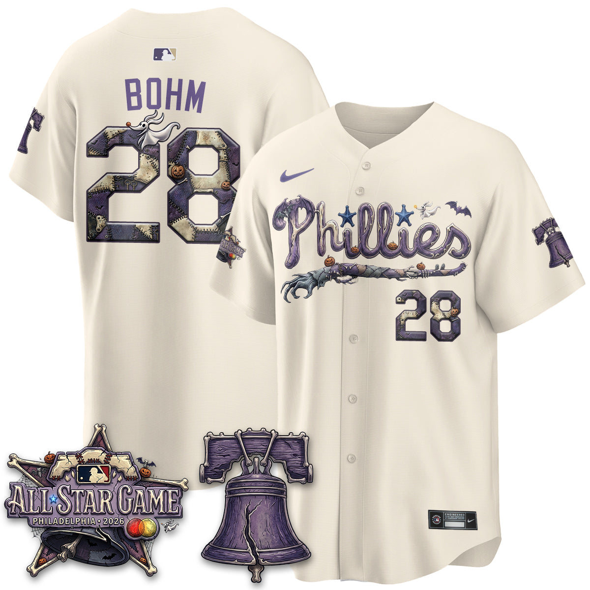 Philadelphia Phillies Nightmare Edition Vapor Jersey - Printed-NHM