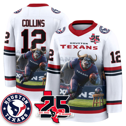 Houston Texans x Bull Chief Edition Hockey Jersey - Printed