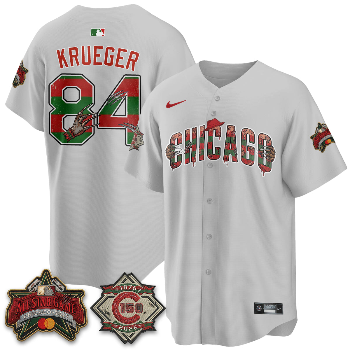Chicago Cubs A Nightmare on Wrigley Field Edition Vapor Jersey - Stitched-NHM