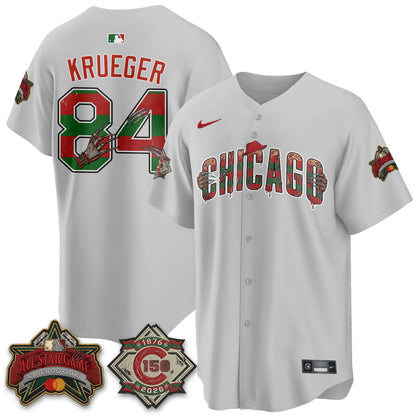 Chicago Cubs A Nightmare on Wrigley Field Edition Vapor Jersey - Stitched-NHM