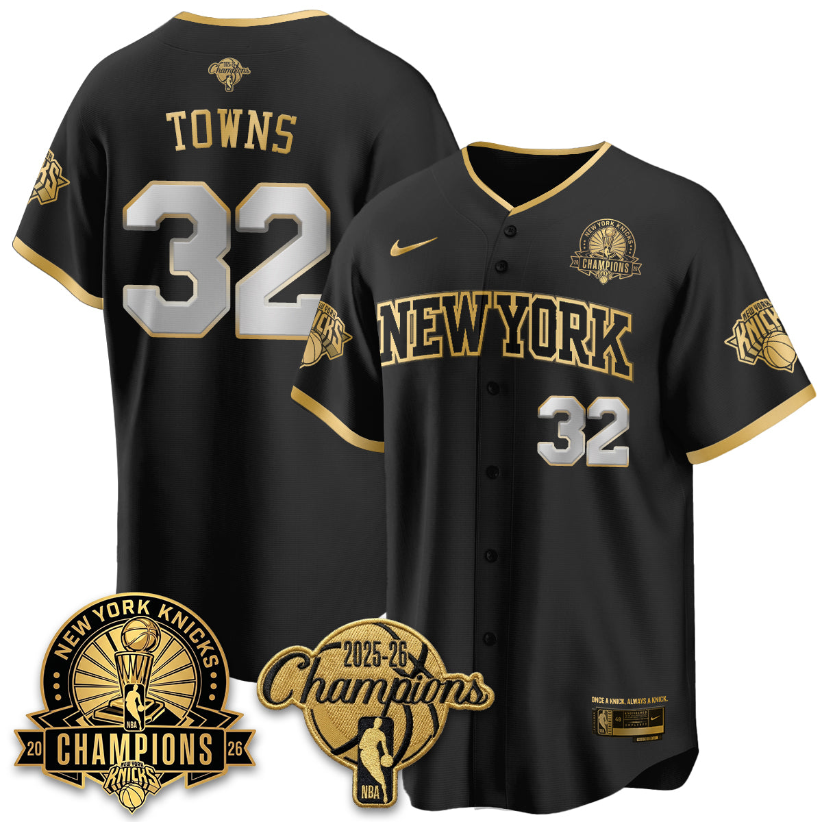 New York Knicks 2026 NBA Champions Special Edition Vapor Jersey V2- Stitched
