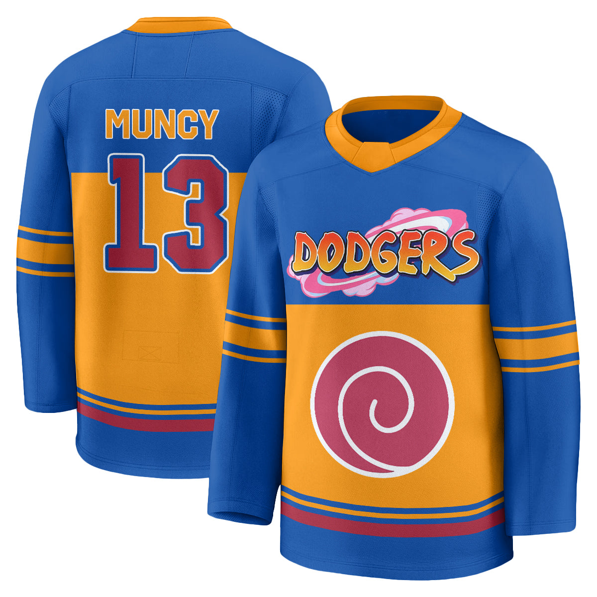 Los Angeles Dodgers Naruto Edition Vapor Hockey Jersey - Stitched