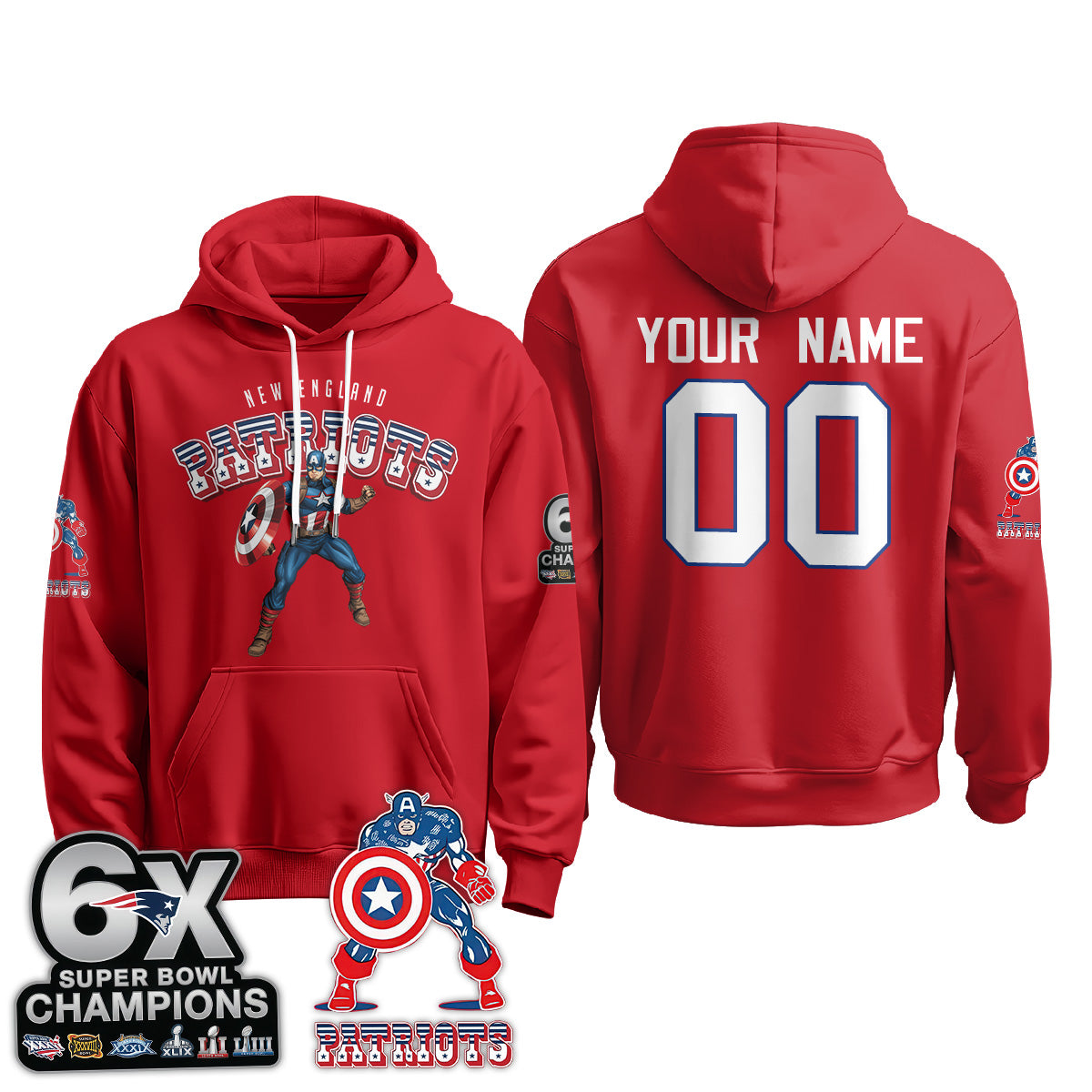 NE x Liberty Guardian Edition Pullover Custom Hoodie V2 - Printed
