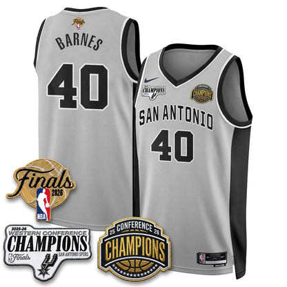SAS 2026 NBA Western Conference Champions Vapor Jersey - Stitched