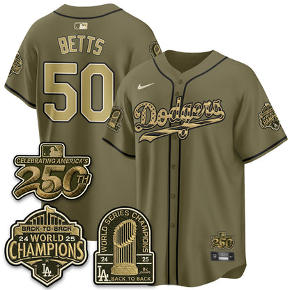 LAD New Era Olive 2026 Armed Forces Day Jersey -All Stitched V2