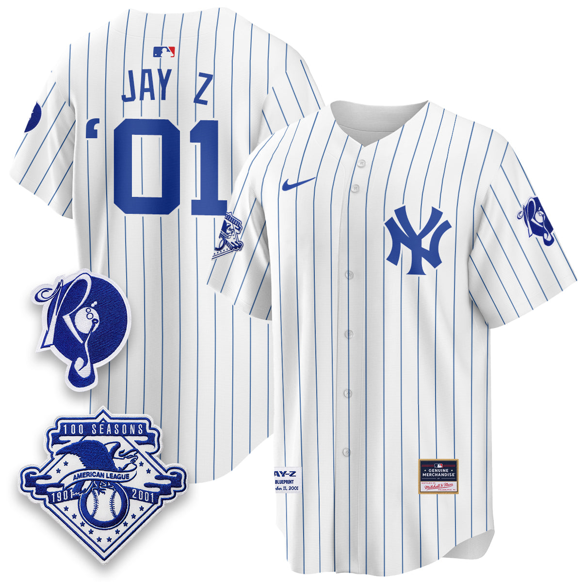 New York Yankees x Jay Z Edition Vapor Jersey - Stitched