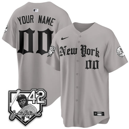 NYY 2026 Jackie Robinson Day Gothic Vapor Custom Limited Jersey - All Stitched