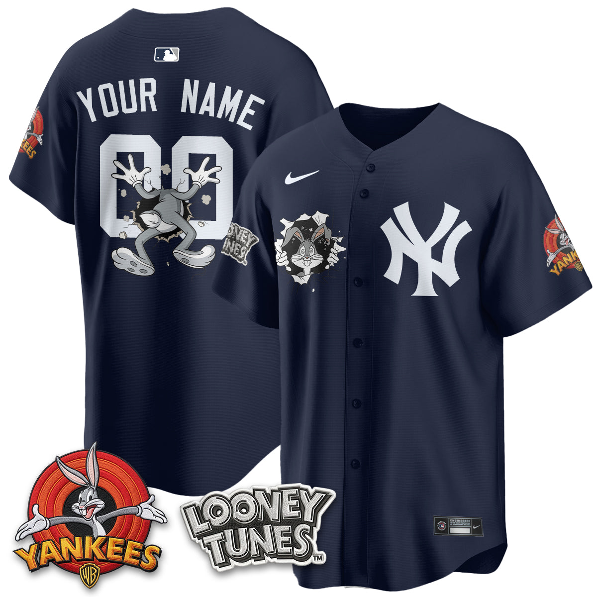 New York Yankees x Bunny Vapor Limited Custom Jersey V3- Printed