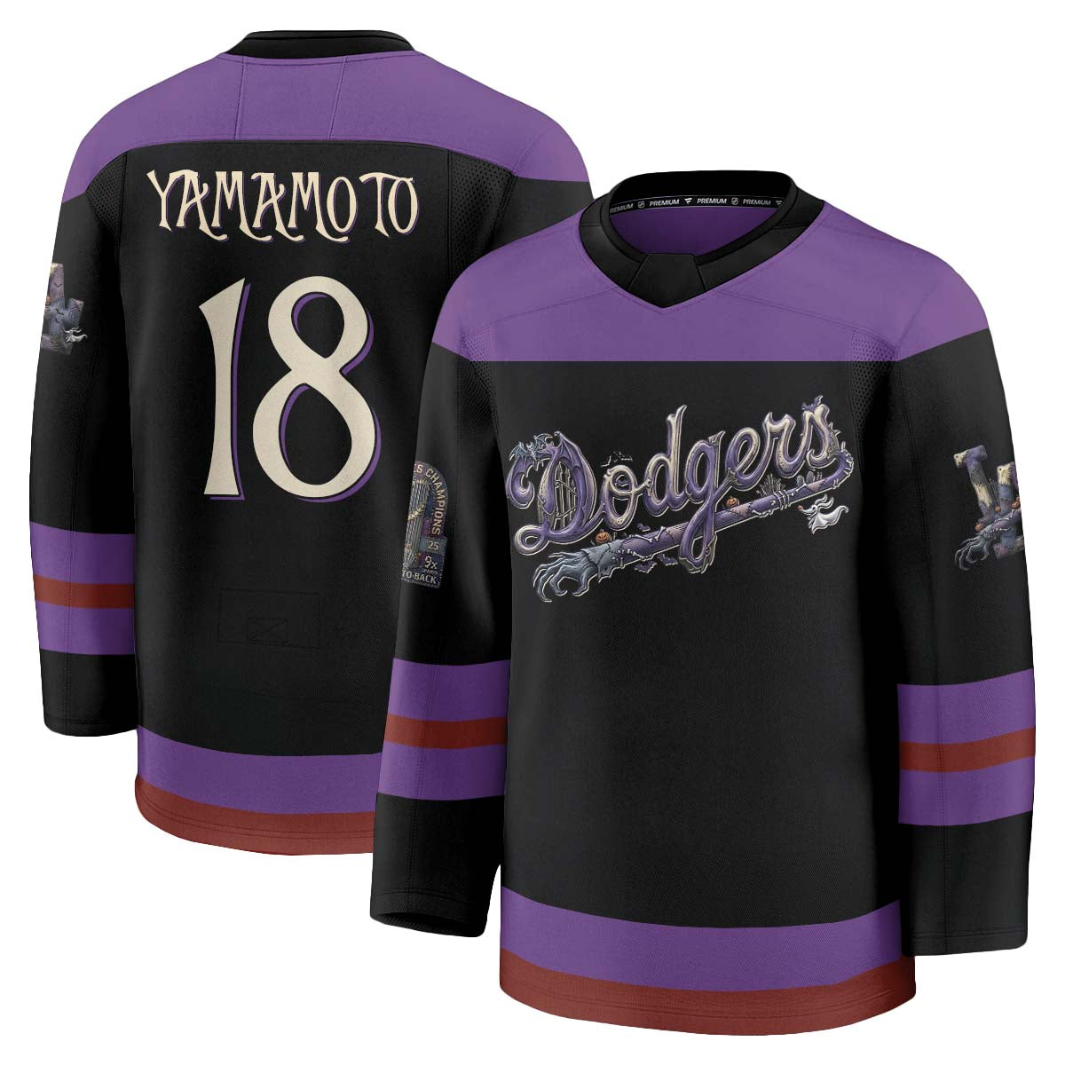 LAD Nightmare Halloween Edition Hockey Jersey - Printed