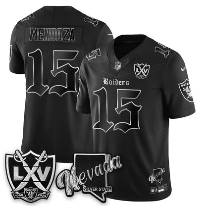 LVR Fernando Mendoza No.1 #15 Gothic Edition Jersey - All Stitched V2-NHM