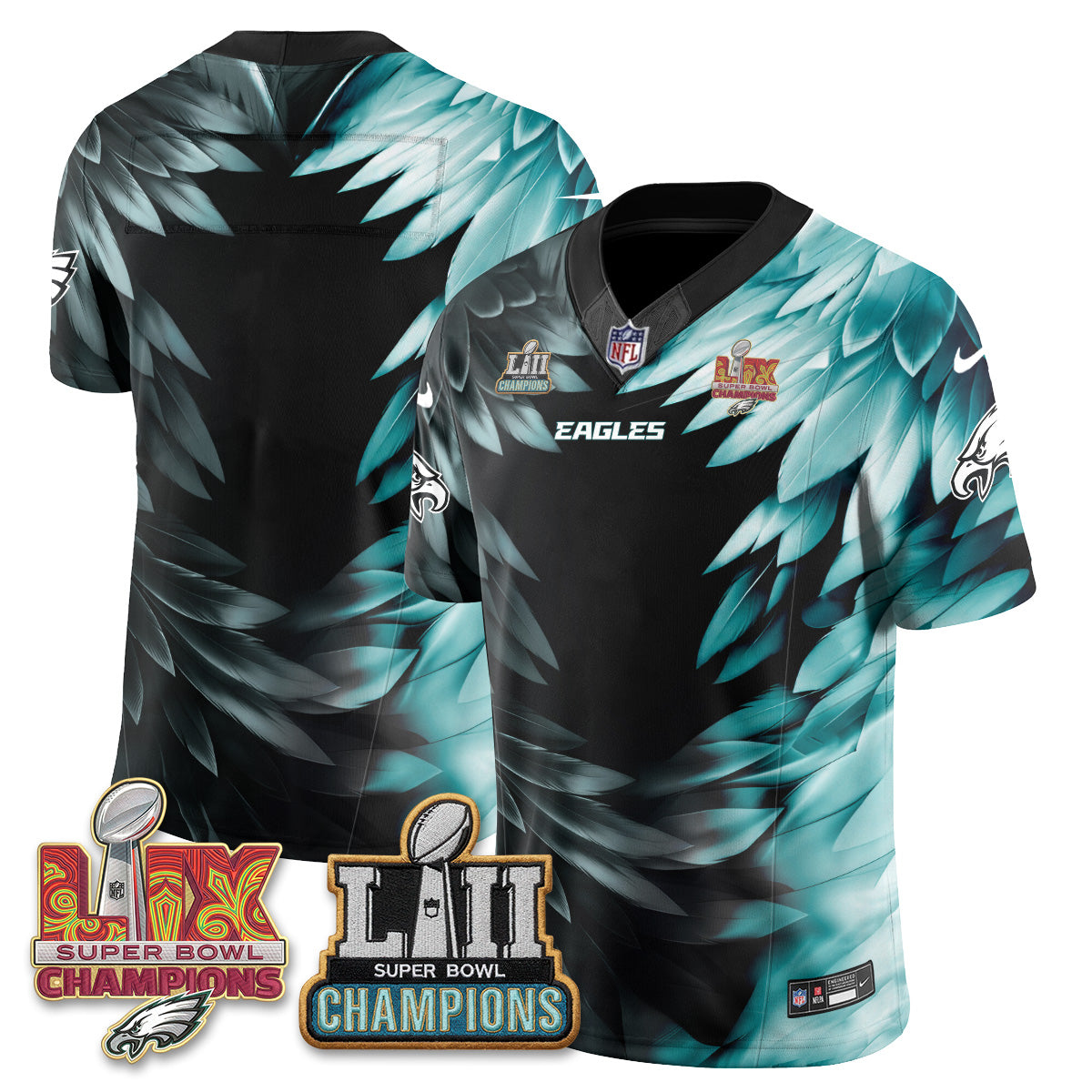 Philadelphia Eagles Fangear Edition Vapor Jersey - Stitched-NHM