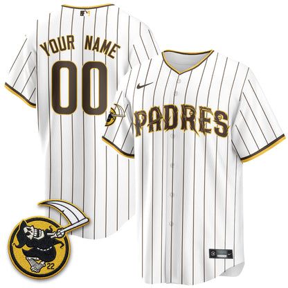San Diego Padres x Grim Reaper Vapor Custom Jersey - Stitched