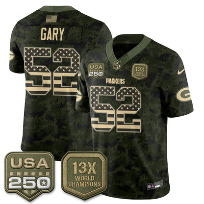 GB 2026 Salute To Service Edition Vapor Jersey - Stitched