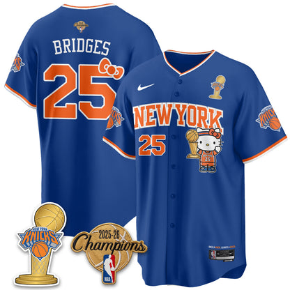 NYK 2026 NBA Champions x Meow Kitty Vapor Jersey - Stitched-NHM