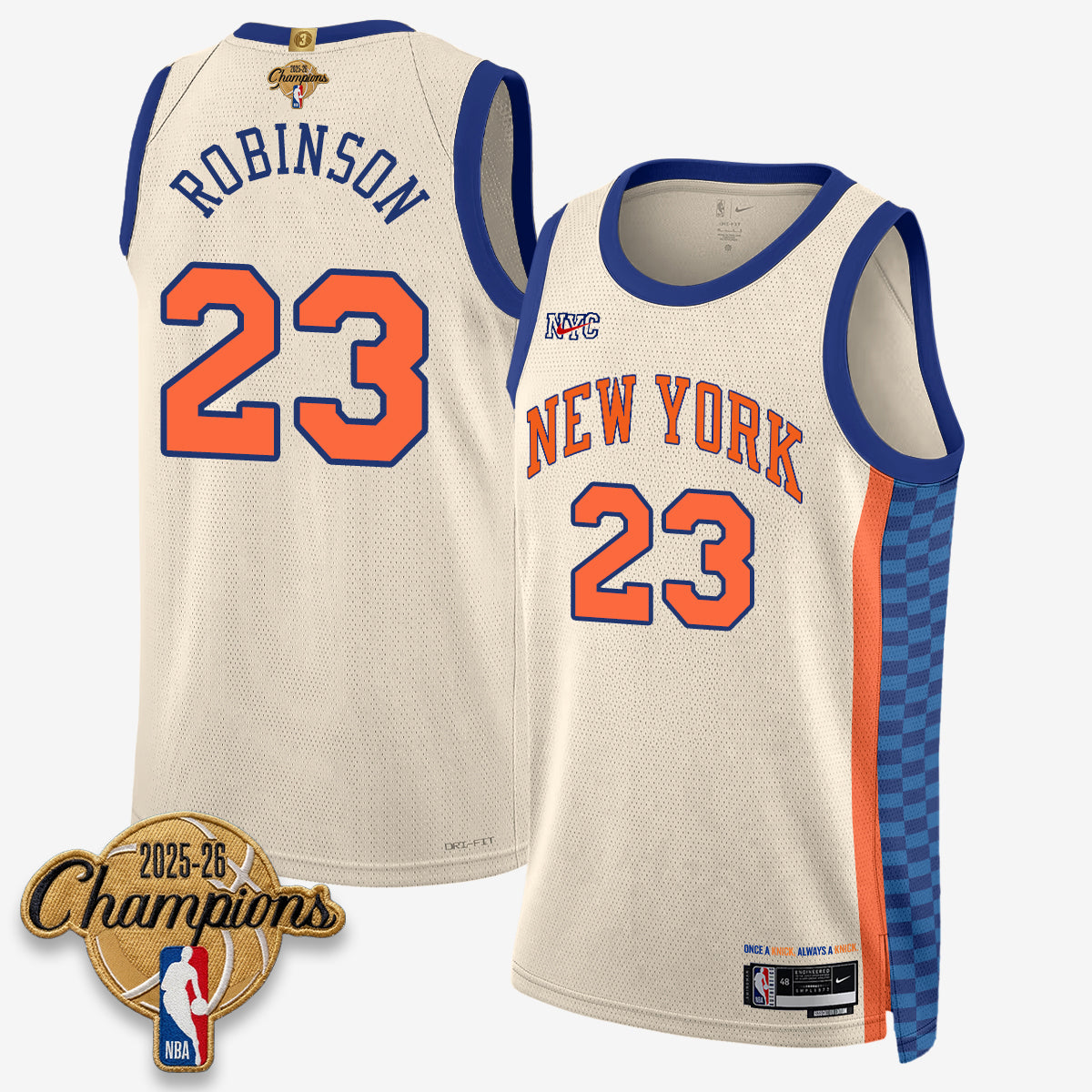 NYK 2026 Basketball Champions Vapor Jersey V2- Stitched