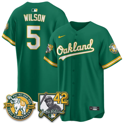 OAK 2026 Jackie Robinson Day - Celebrating 125 Years Limited Vapor Jersey - All Stitched