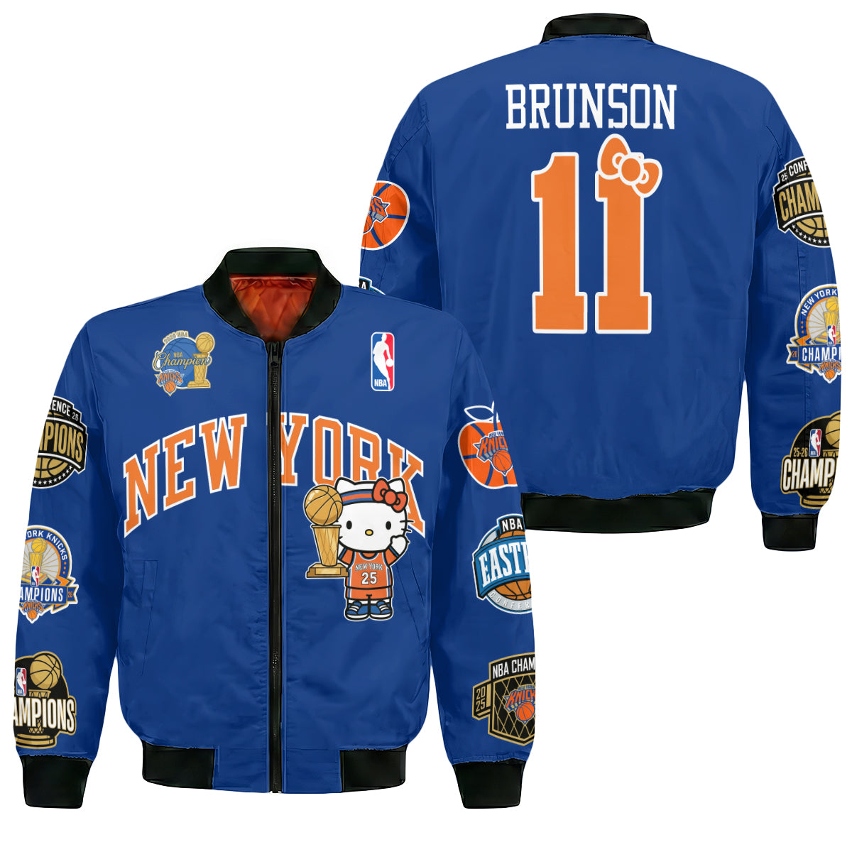 New York Knicks 2026 NBA Finals Champions Limited Edition Bomber Jacket V3- Printed